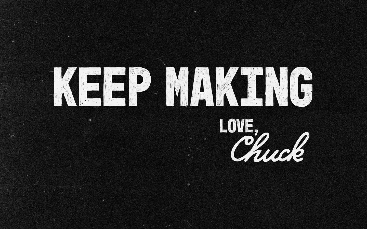 Black background color with white lettering that reads 