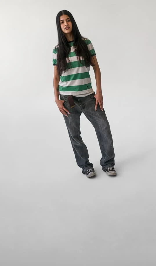 Woman in Classic Chuck Shoes