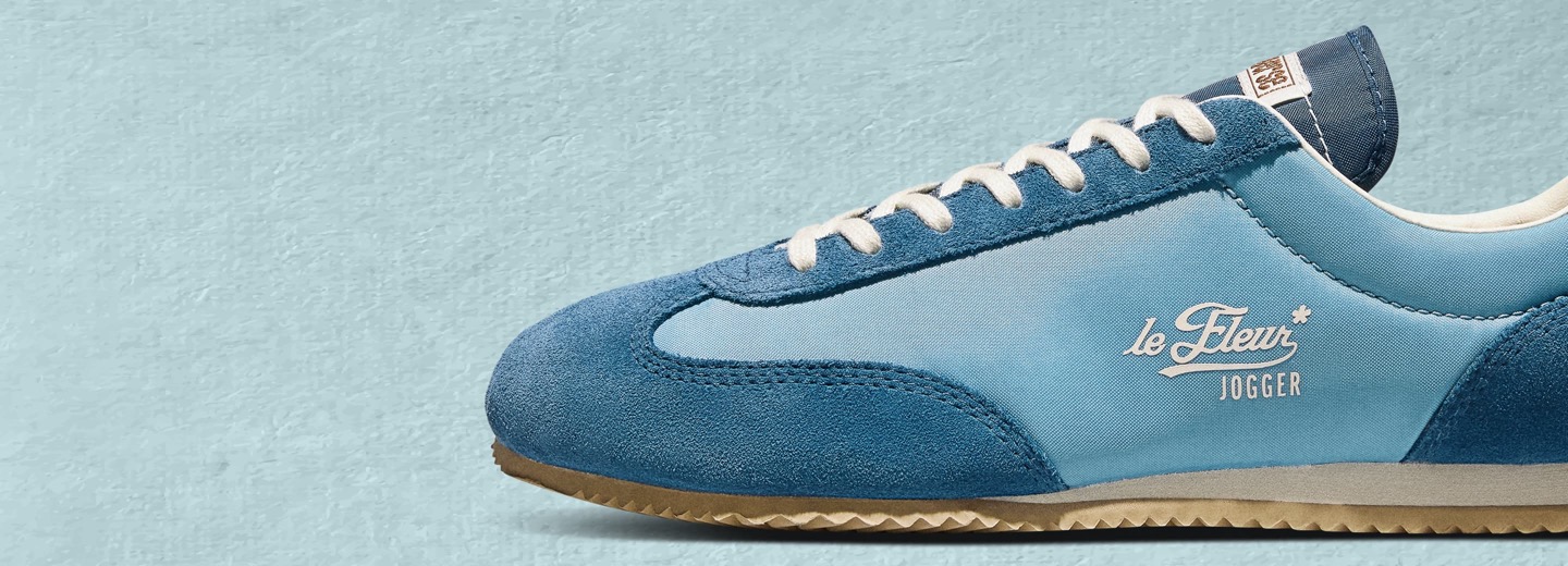 Close up of blue Golf le Fleur Jogger Shoe