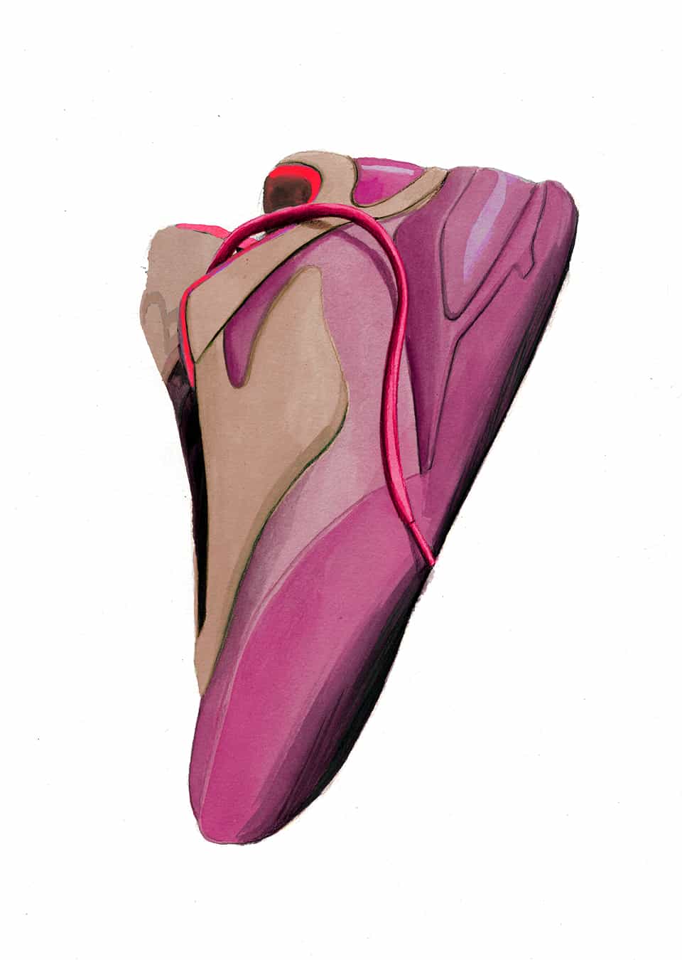 Shai 001 Lace-up Berry