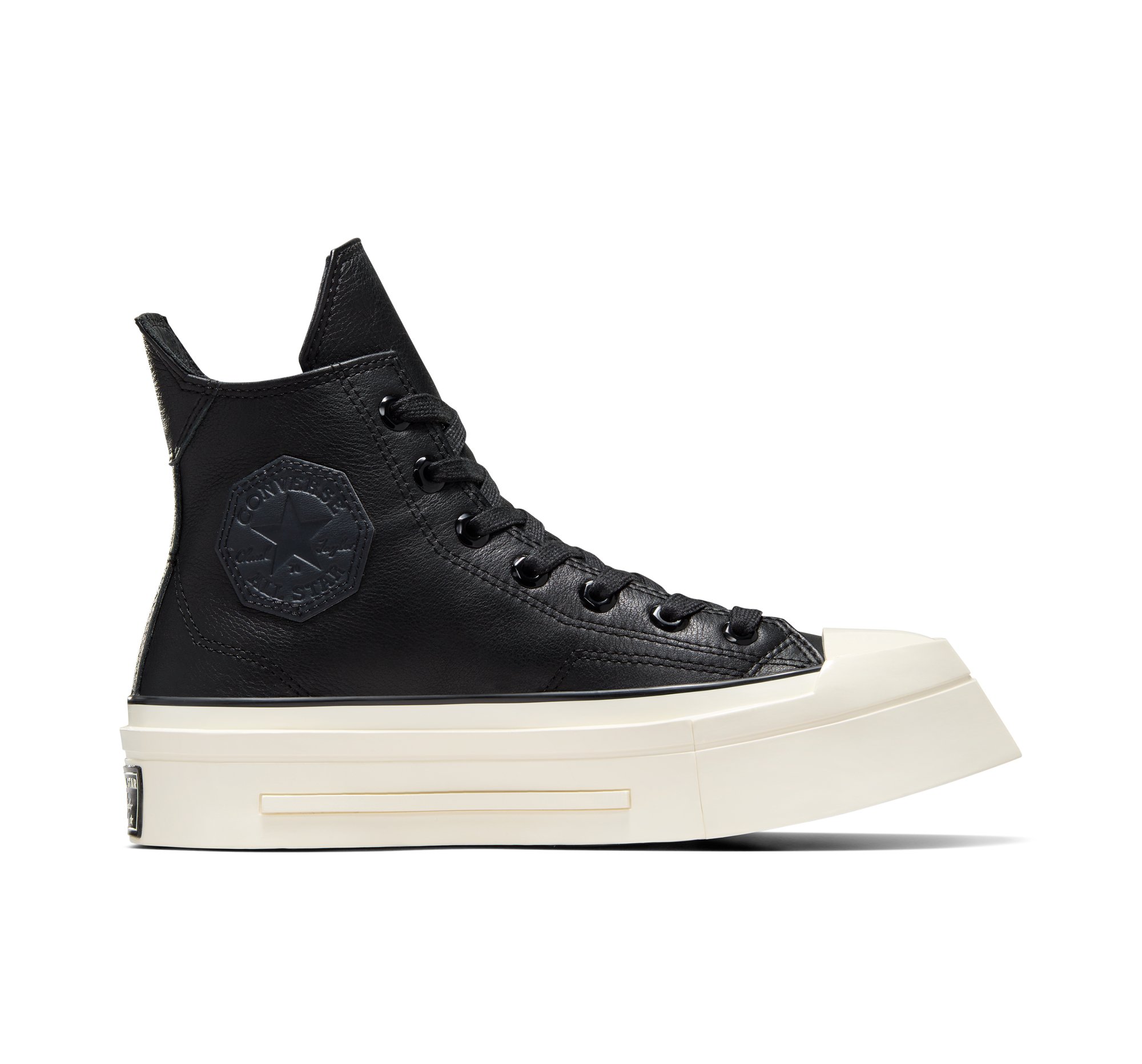 Converse Chuck 70 De Luxe Squared Scarpa High Top, Pelle da Donna in Nero
