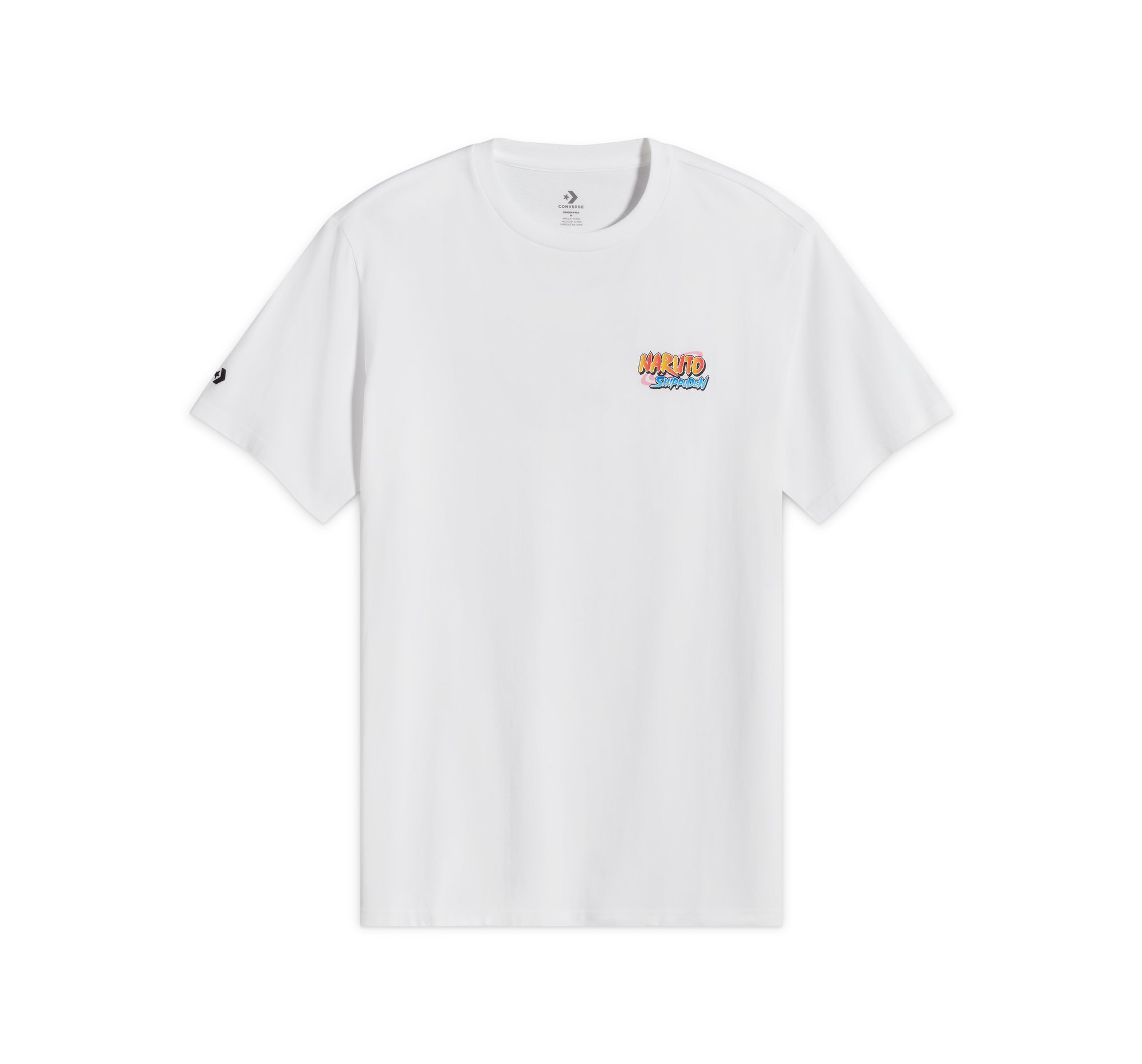 Converse X Naruto Shippuden T-Shirt in Bianco, Taglia One Size