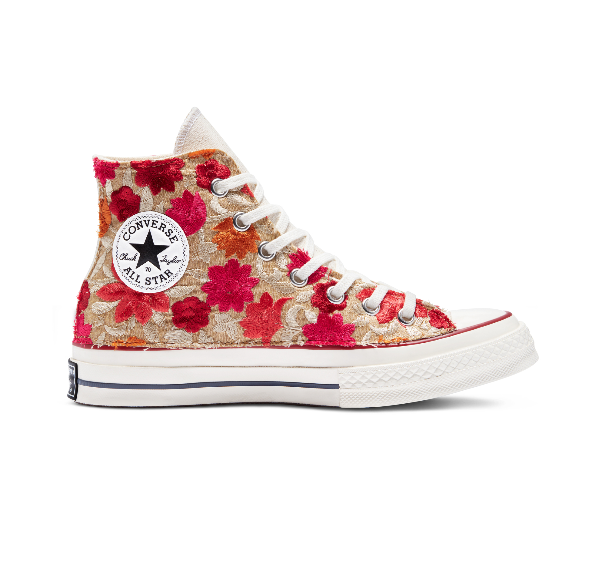 Chuck 70 Embroidered Flowers Unisex High-Top Shoe