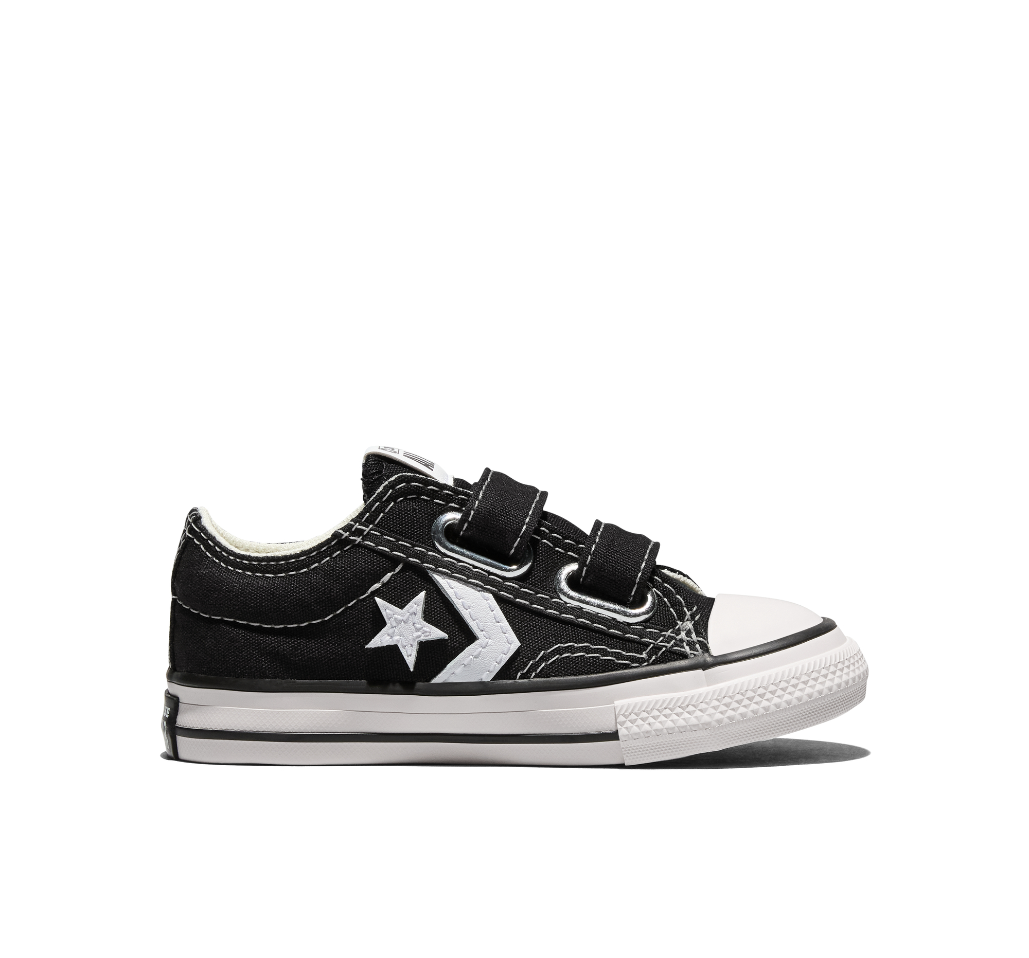 Converse Star Player 76 Easy-On Foundational Canvas in Black/Vintage White/Egret, Maat EU 20