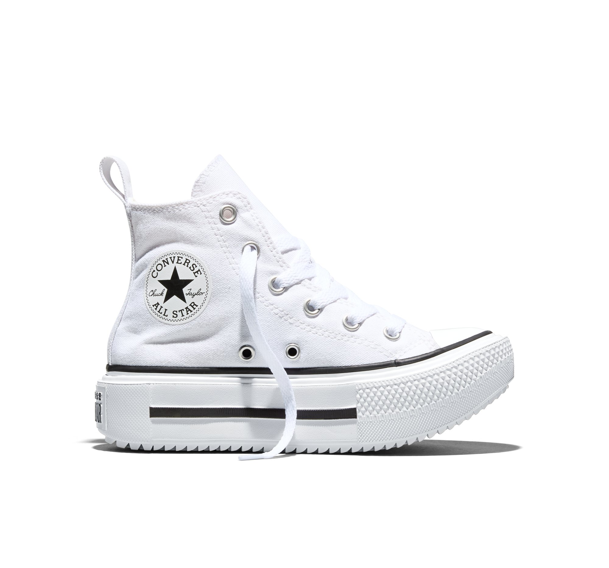 CONVERSE Chuck Taylor All Star Lift Double Stack Platform Shine White, Black