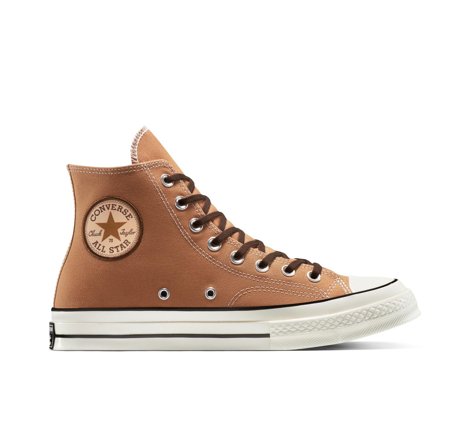 Converse Chuck 70 Houndstooth Lining Scarpa High Top, Cotone in Marrone