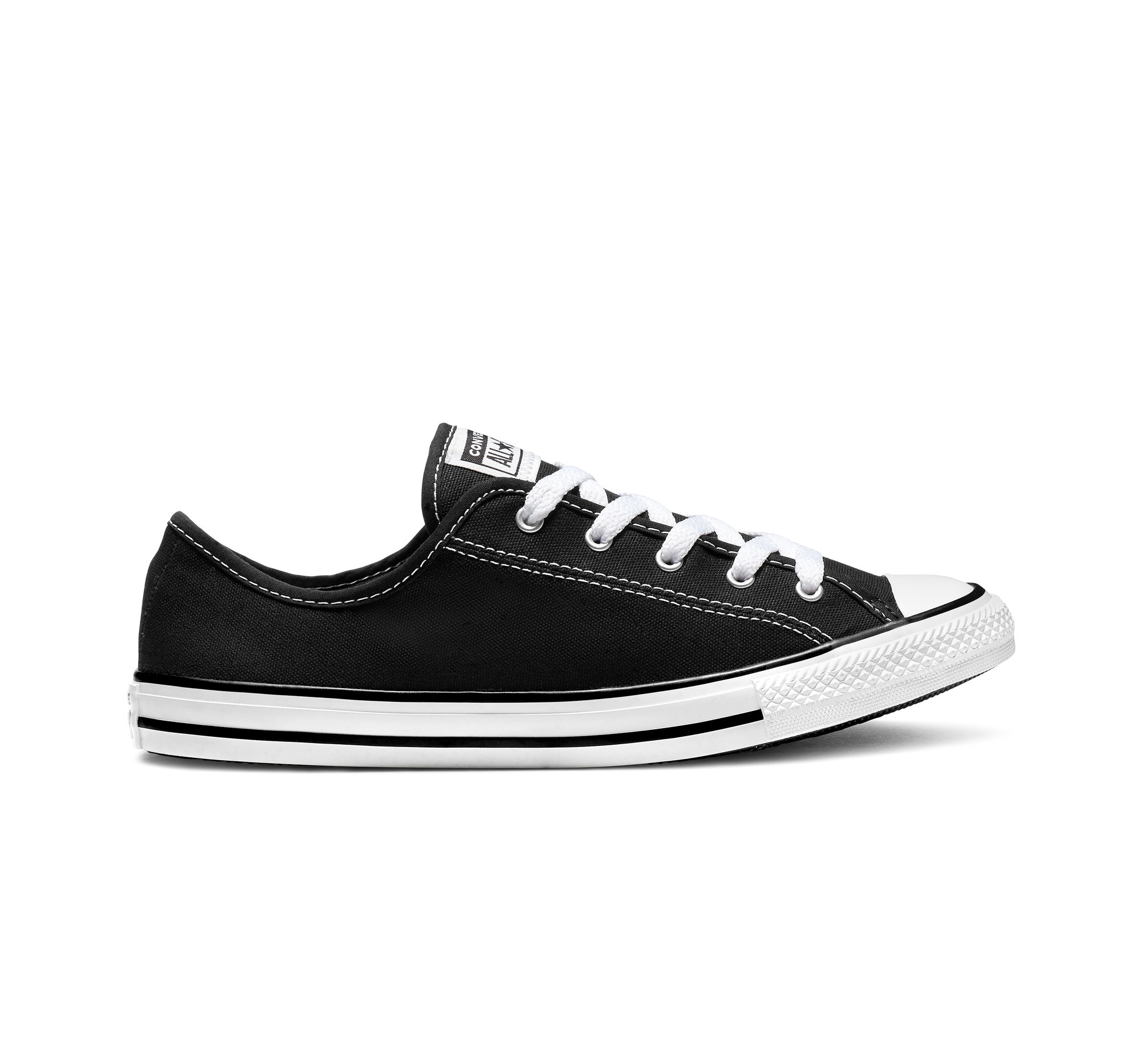 Converse Chuck Taylor All Star Dainty New Comfort Scarpa Low Top, Cotone da Donna in Nero, Taglia 35.5