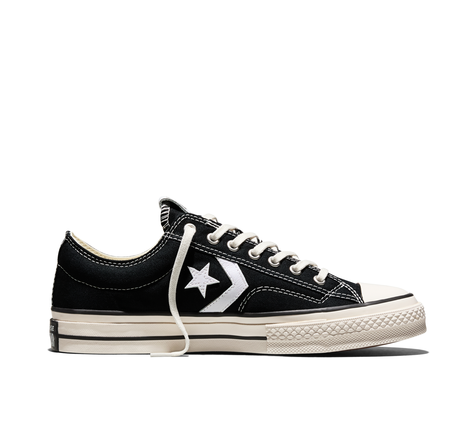 Converse Star Player 76 voor Heren in Black/Vintage White/Black, Maat EU 35
