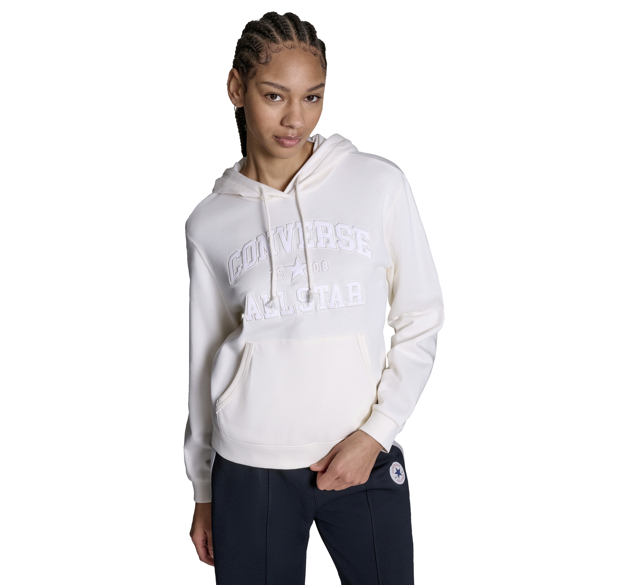 Converse All Star Hoodie voor Vrouwen in Egret