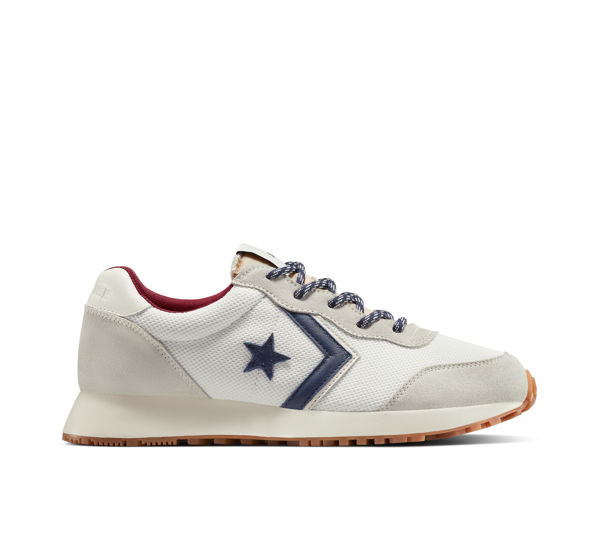 Converse Omega Trainer Color Pop Scarpa Low Top, Suede in Bianco