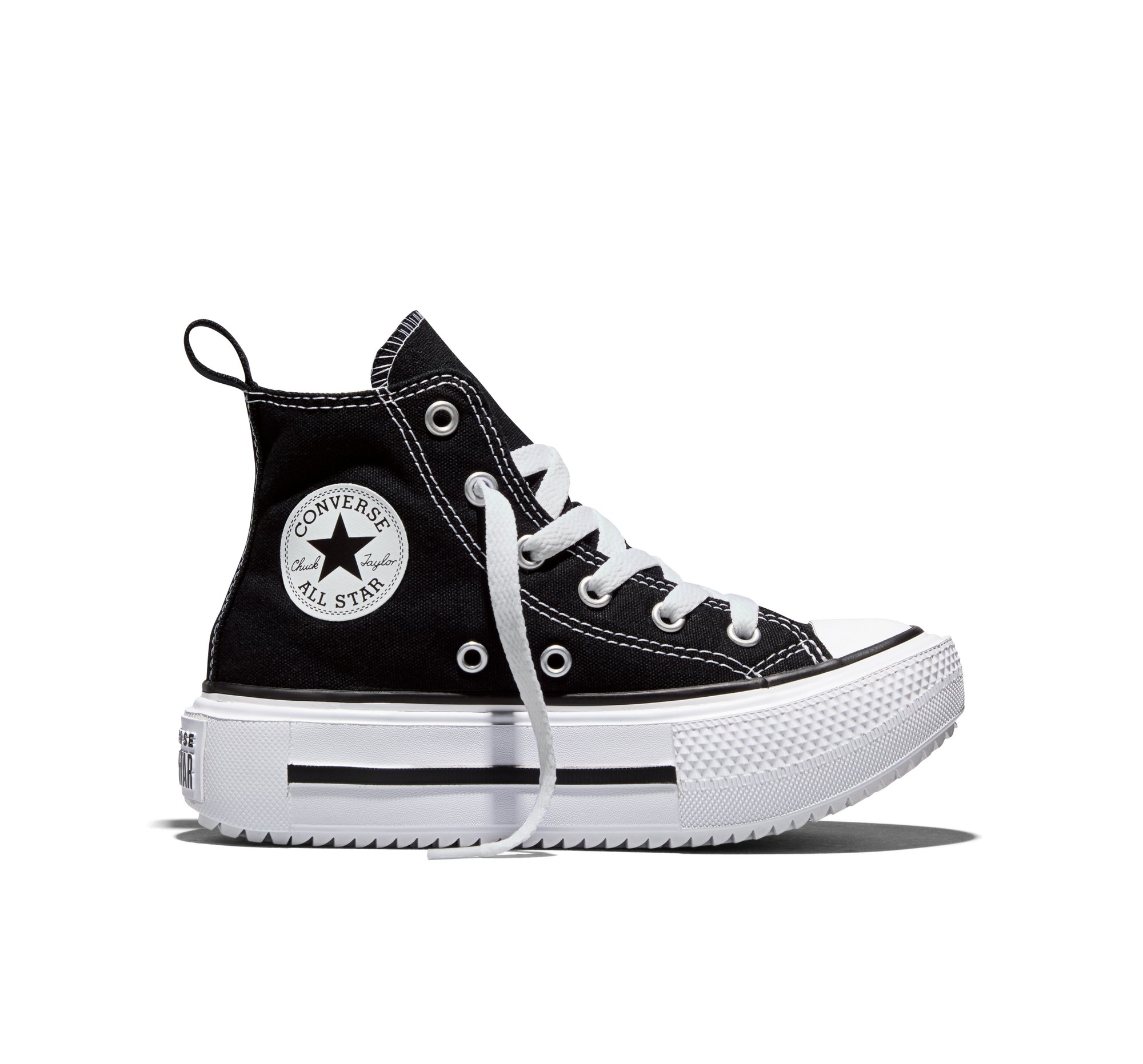 CONVERSE Chuck Taylor All Star Lift Double Stack Platform Shine Black, White