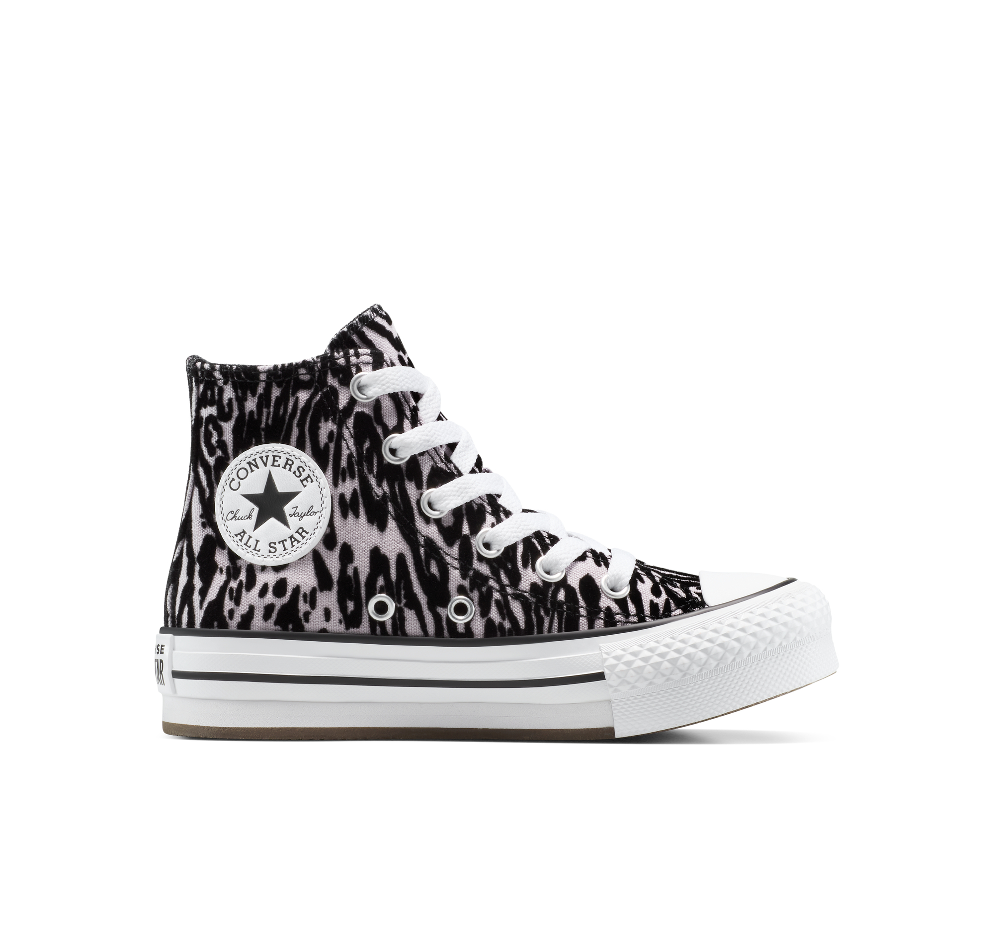 CONVERSE Chuck Taylor All Star EVA Lift Platform Flocked Leopard Print