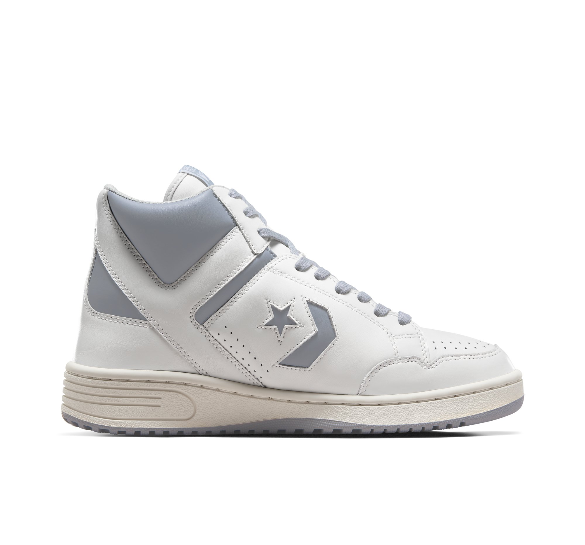 Converse Weapon Leather Scarpa Mid Top, Pelle da Uomo in Bianco