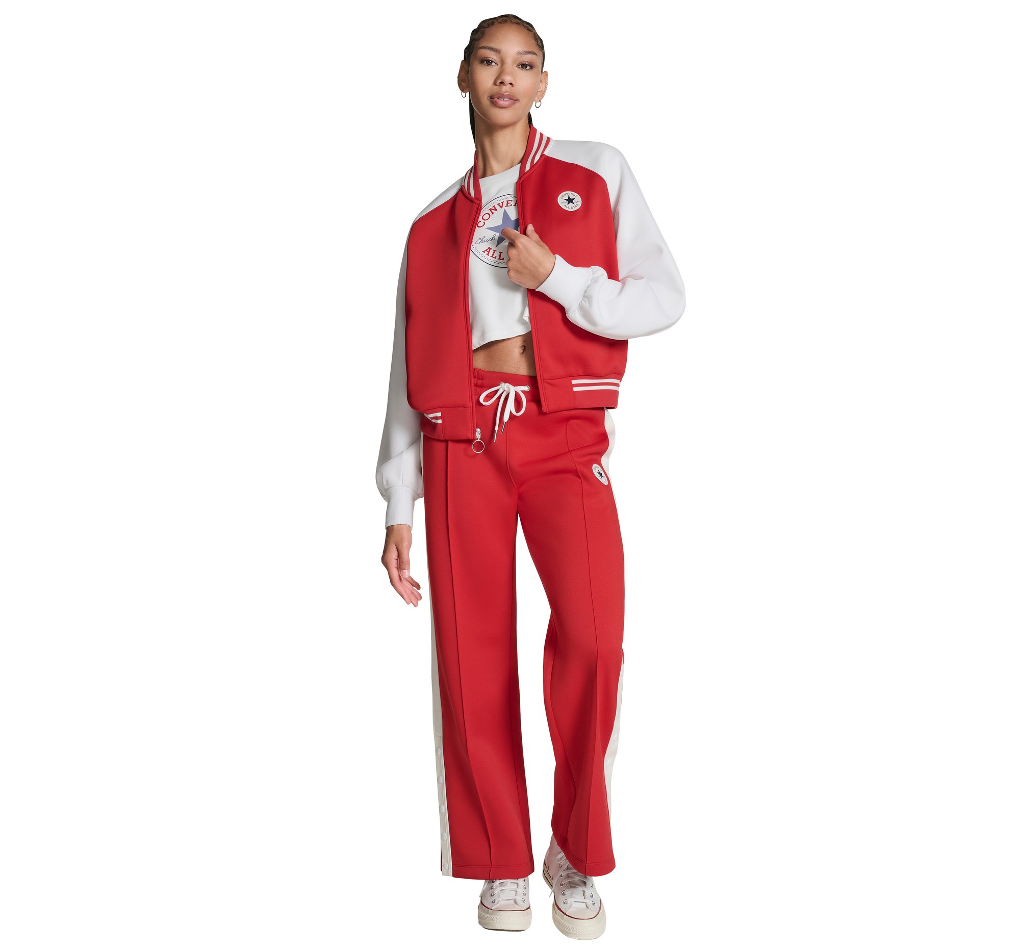 CONVERSE Retro Chuck Taylor Premium Track Jacket Red