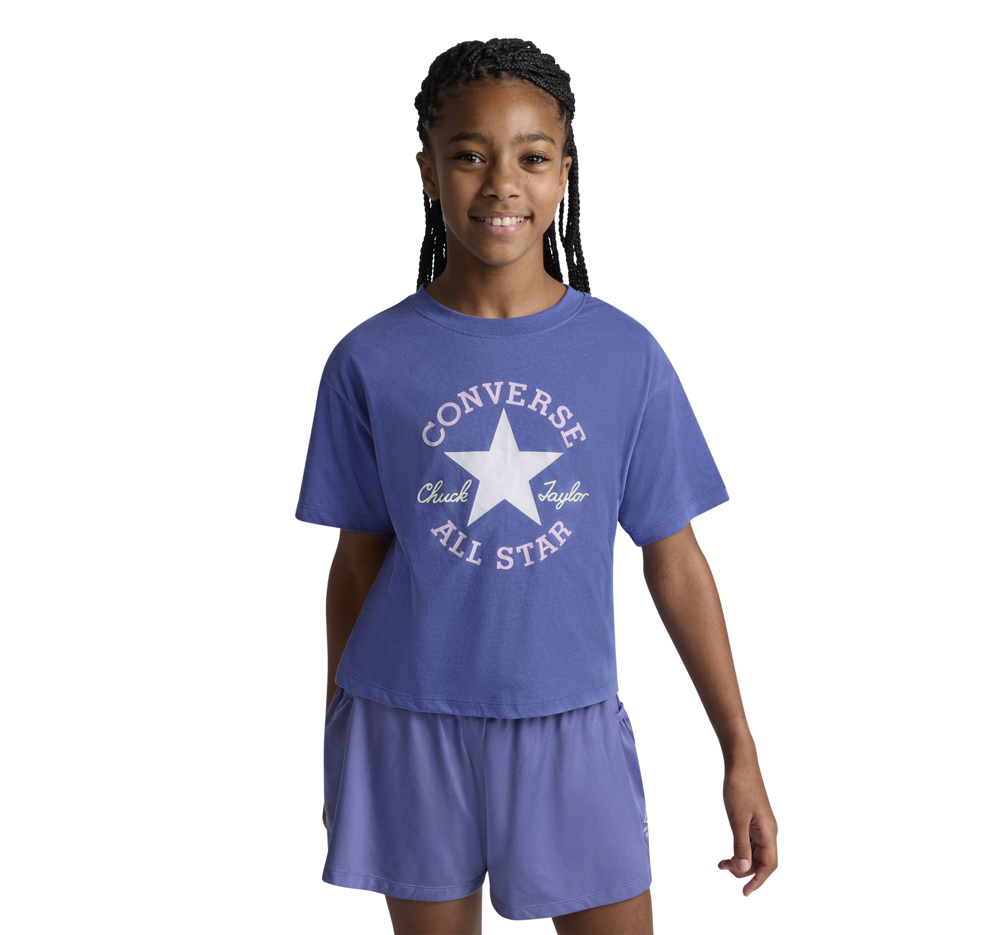 Converse Chuck Taylor Patch Relaxed Short Sleeve T-Shirt in Indigo Storm