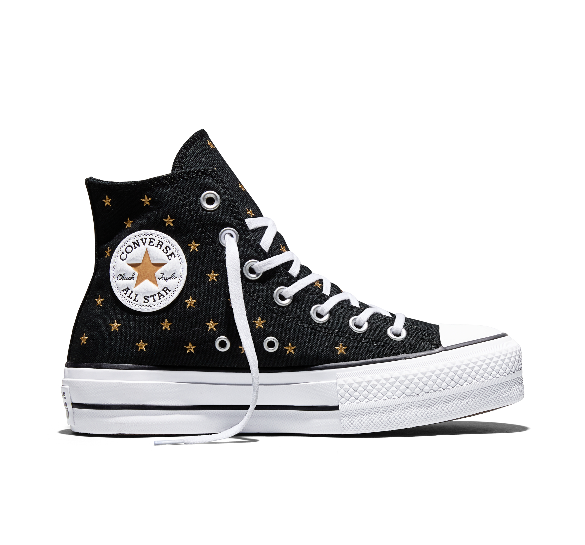 靴 converse 24cm STAR & BARS Chuck Taylor All Star Lift Platform Embroidered Stars Women's