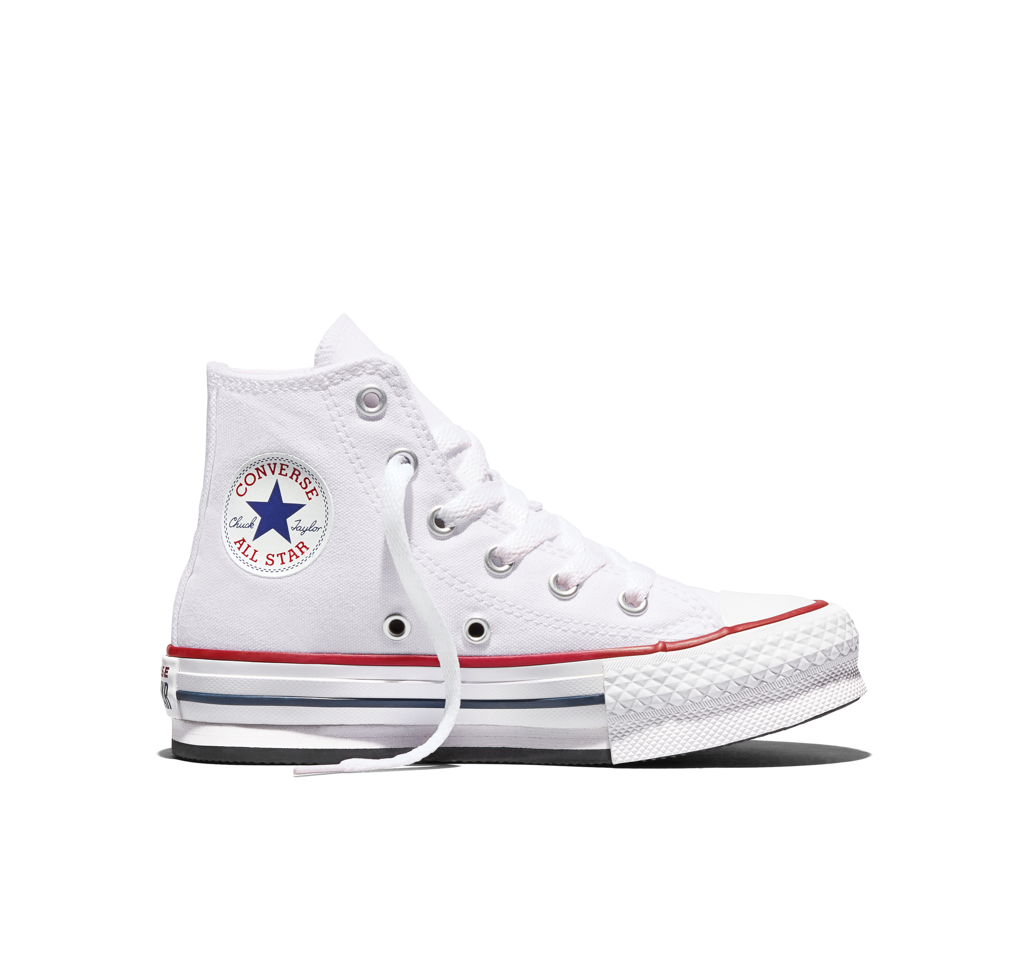 Converse Chuck Taylor All Star Lift Platform Scarpa High Top, Cotone da Bambini in Bianco, Taglia 27