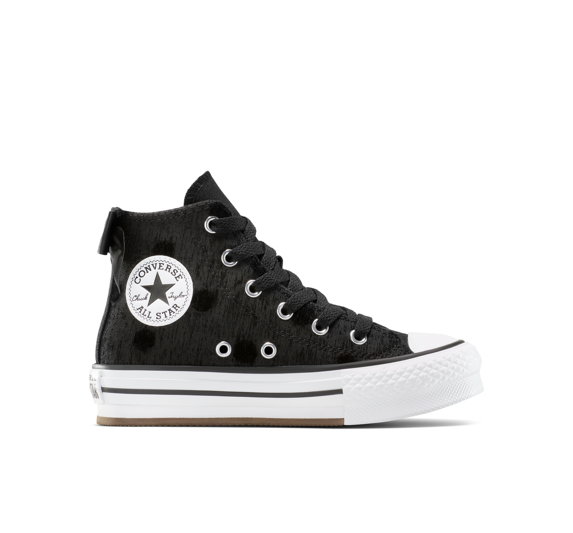 CONVERSE Chuck Taylor All Star Lift Platform Polka Dot & Bow Black, White