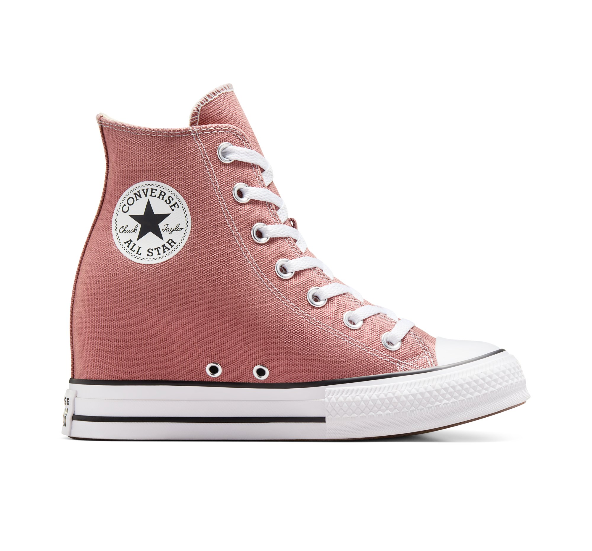 Converse Chuck Taylor All Star Classic Wedge Platform Scarpa High Top, Cotone da Donna in Rosa