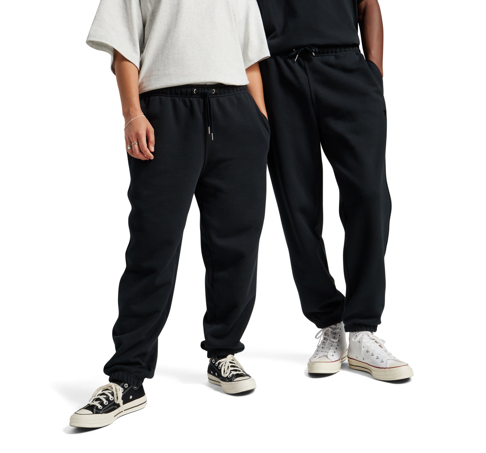Converse Gold Standard Sweatpants Pantaloni in Nero, Taglia One Size