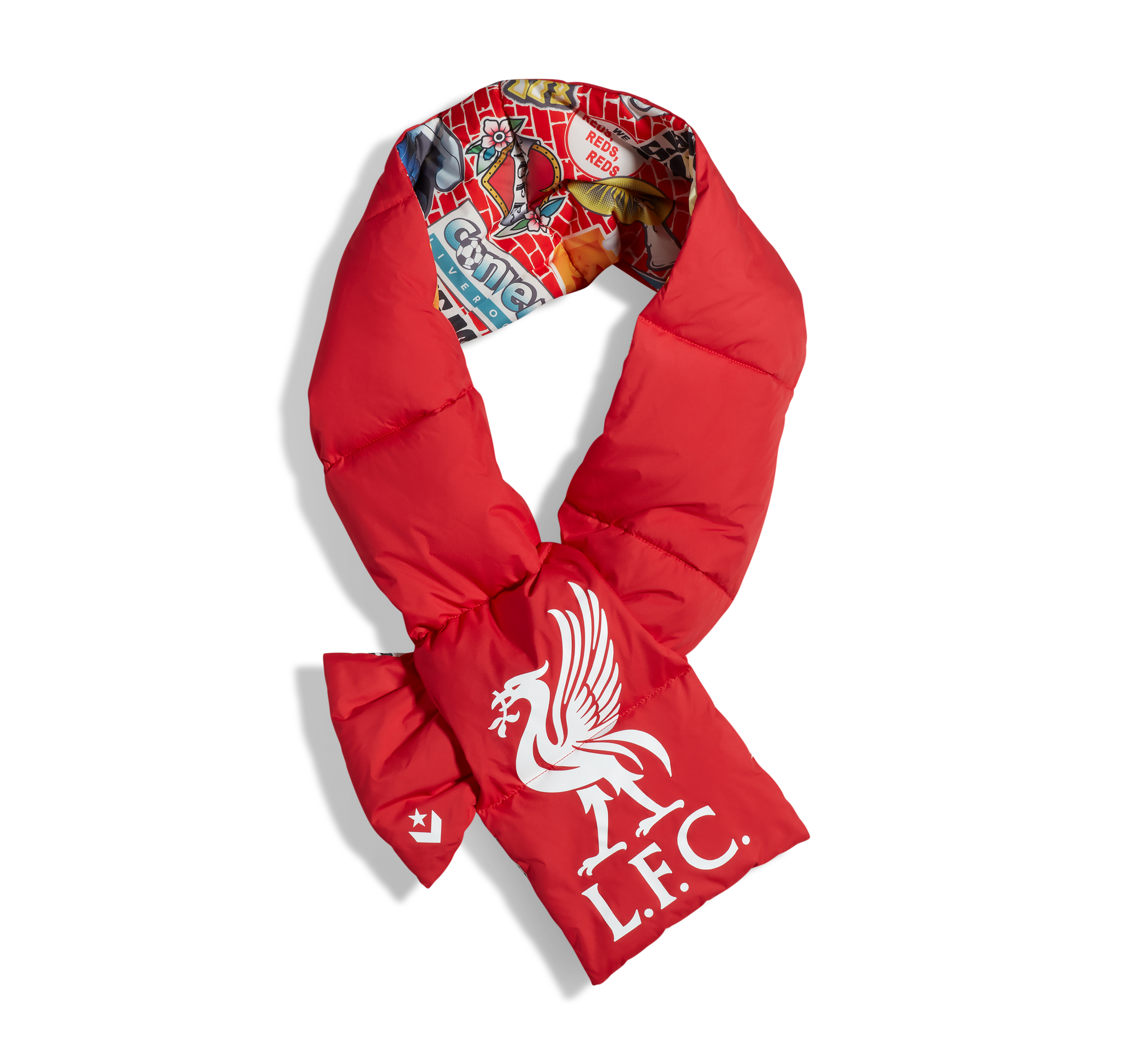 Converse X Liverpool FC Scarf Sciarpa in Rosso, Taglia One Size