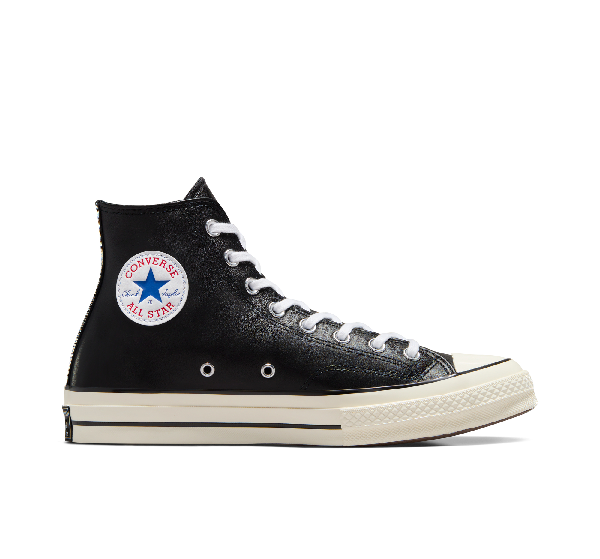 Converse Chuck 70 Leather Scarpa High Top, Pelle da Uomo in Nero
