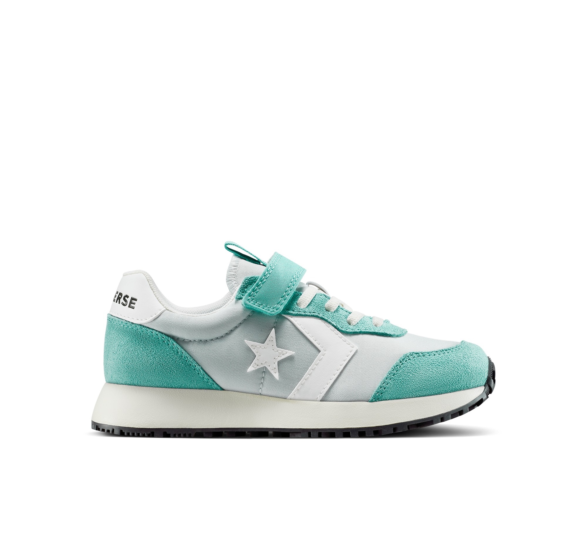 Converse Omega Trainer Easy-On Scarpa Low Top, Suede da Bambini in Verde