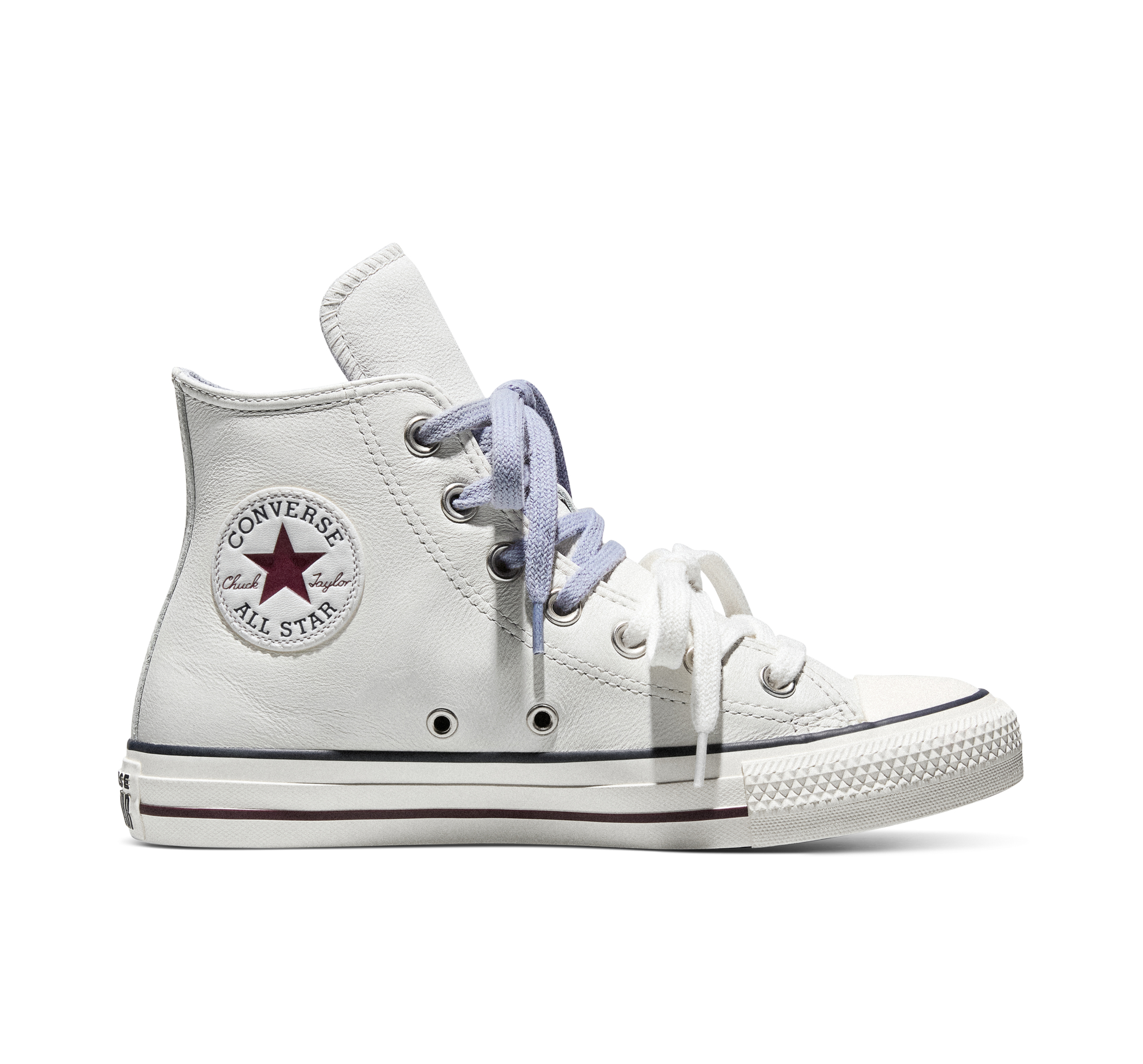 Converse Chuck Taylor All Star Retro Leather in Vintage White/Deep Bordeaux, Maat EU 45