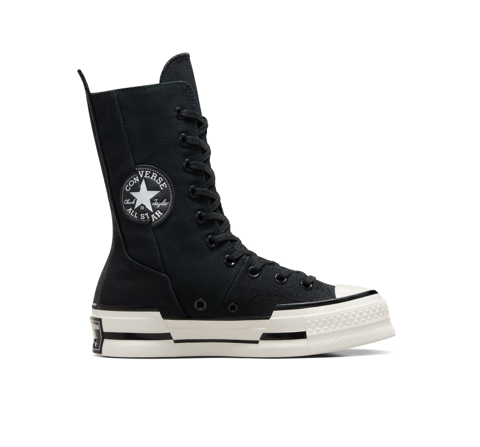 Converse Chuck 70 Plus Xhi Scarpa High Top, Cotone in Nero