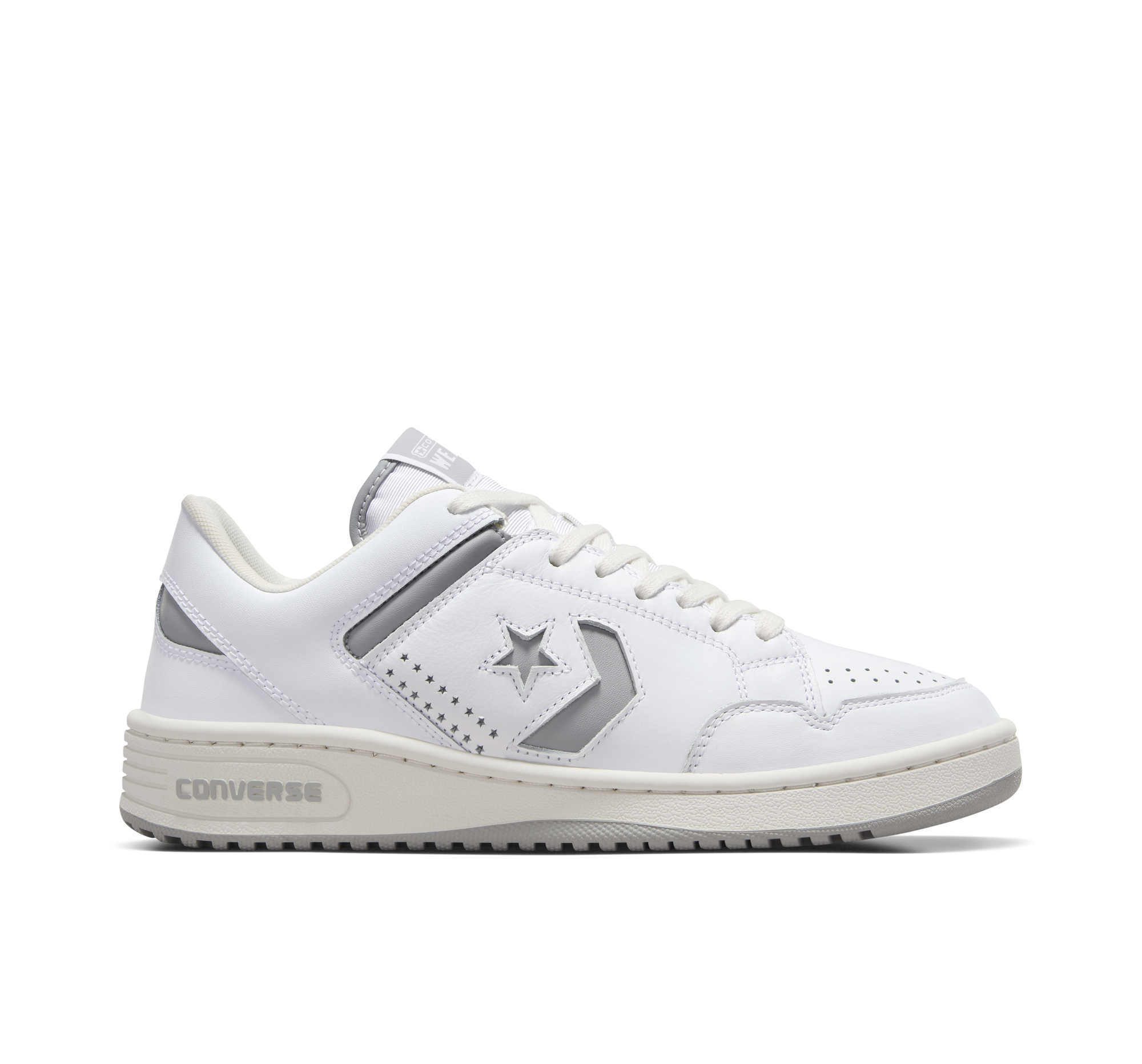 Converse Weapon Leather Scarpa Low Top, Pelle da Uomo in Bianco