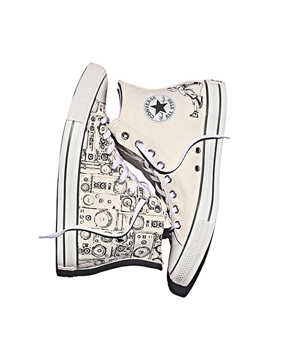 Converse Custom Chuck Taylor All Star By You Scarpa High Top, Cotone in Beige, Taglia One Size