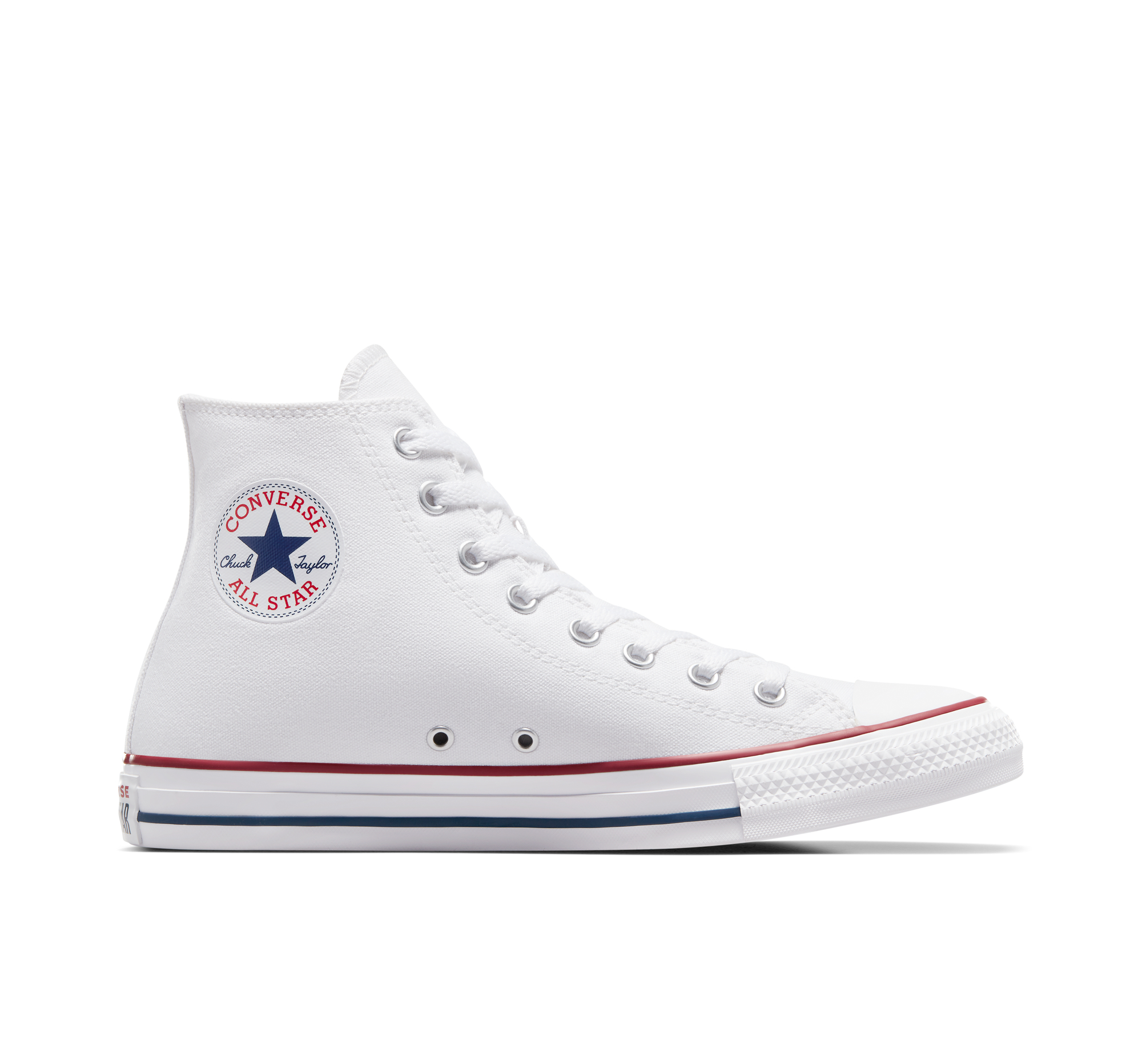 Converse Chuck Taylor All Star Scarpa High Top, Cotone in Bianco, Taglia 35