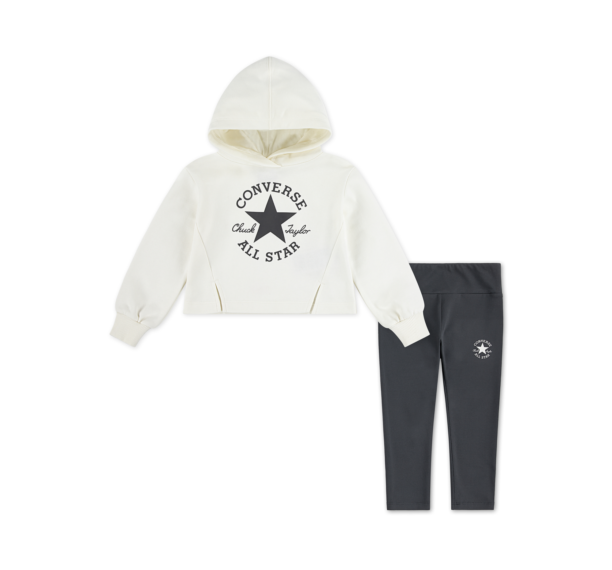 Converse Chuck Taylor Patch 2-Piece Set Polyester For Kids In Grey 40$
