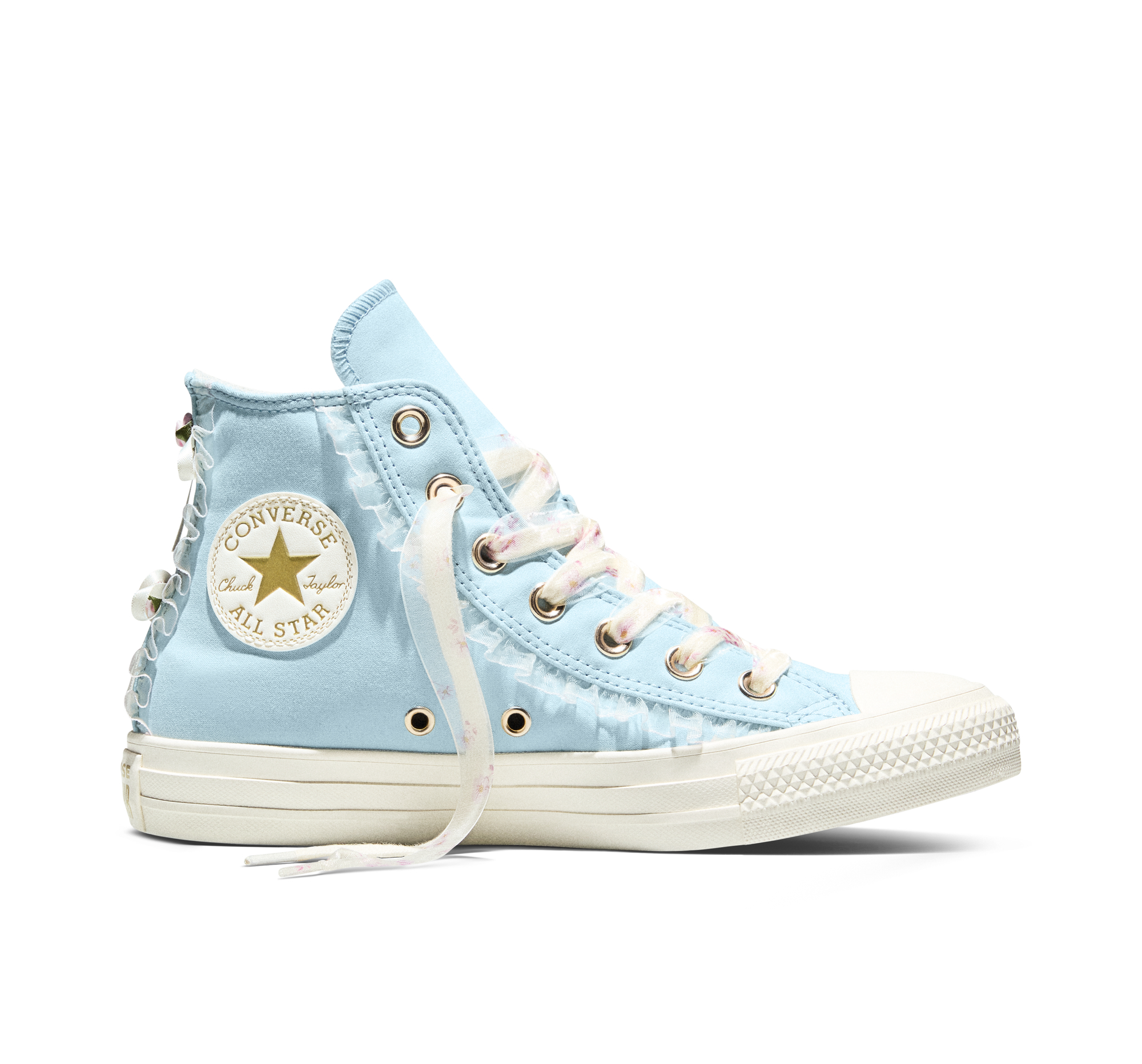 Chuck Taylor All Star Floral Ruffles Women's High Top Shoe